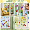 4Pcs Spring Gel Window Clings Decorations, Elastic Spring Window Gel