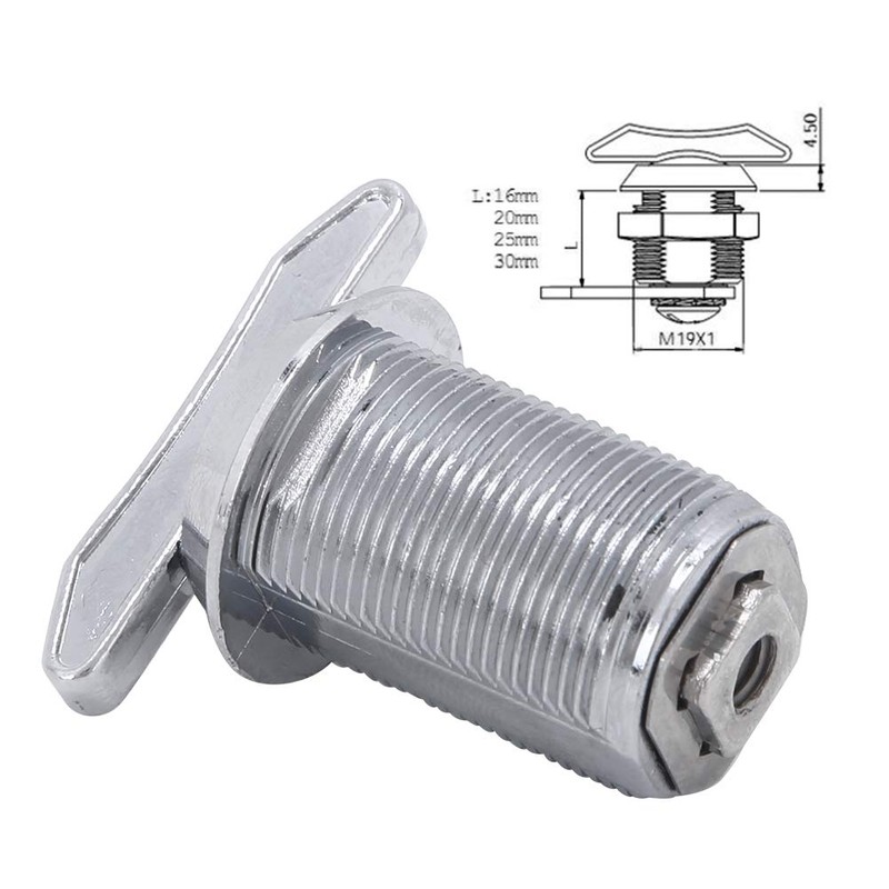 TOPINCN Cabinet Lock Thumb Operated Offset Cam Lock Keyless Cam