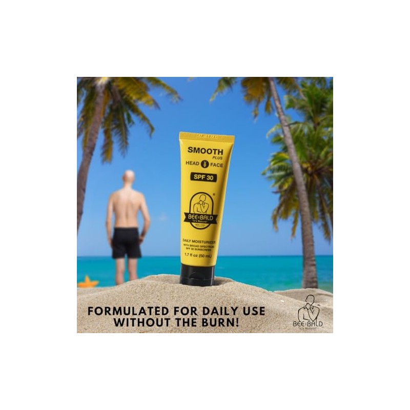 Bee Bald Smooth Plus Daily Moisturizer with SPF 30 Broad
