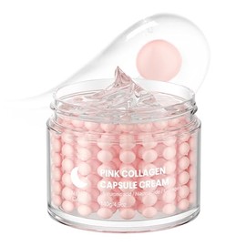 AOPEIBOTO Pink Collagen Capsule Cream, 4.9oz/120g Collagen Capsule Face Moisturizer Gel