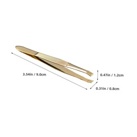 FOMIYES Essential Eyebrow Tweezers Gold Plated Stainless Steel for Precision Makeup