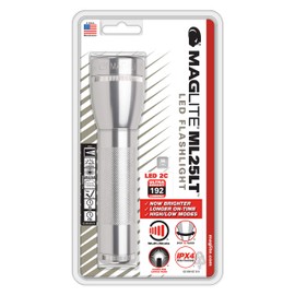Maglite ML25LT LED 2-Cell C Flashlight, Silver