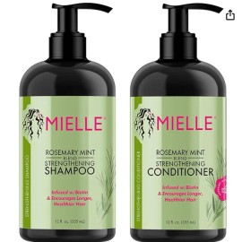 Mielle Organics Rosemary Mint Strengthening Shampoo and Conditioner Set