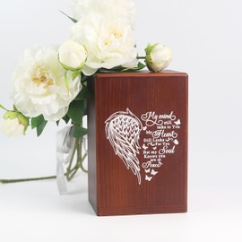 Wooden Urn Box and Casket for Men Women Funeral Memorial Urns for Ashes Cremation Urn Keepsake Urn for Adults Memorial Ashes Holder 200 IBS