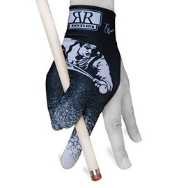 Renzline Pool CUE Glove Billiard Player - White/Black - for Left Hand - One Size fits All
