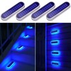 YiLaie Blue Solar Dock Deck Lights Solar Powered Outdoor Waterproof,