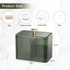 3 Slots Clear Plastic Q Tip Holder for Bathroom with