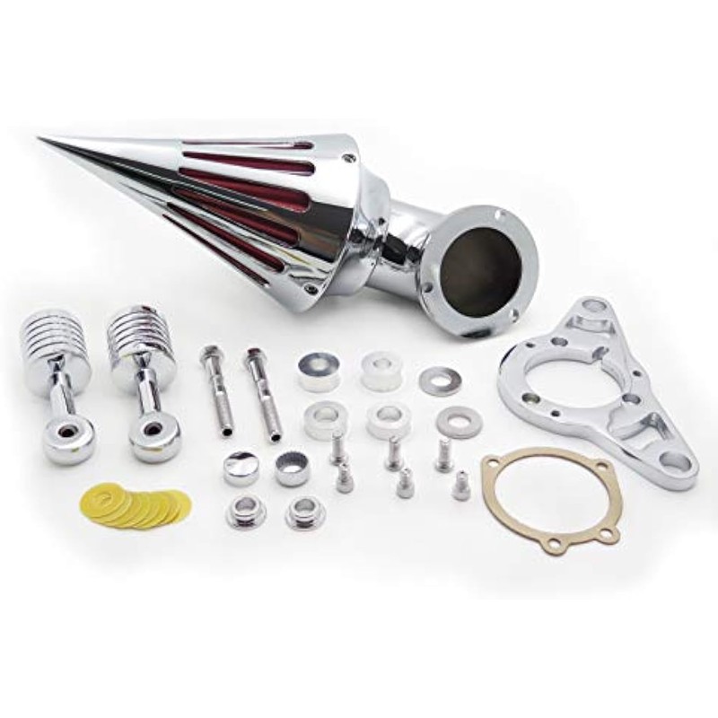 HASkulle Motorcycle Chrome Air Cleaner Filter Compatible with for Harley