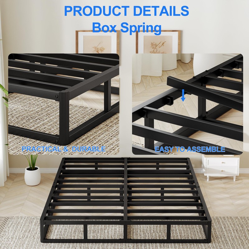 JWIFSEF King Size Box Spring 5 Inch Low Profile Mattress