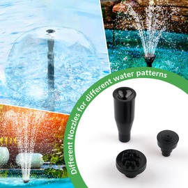 CREPOW 15W 800L/H Submersible Pond Fountain Pump with LED Lights, Ultra Quiet Water Pump, Pond Fountain Pumps for Small Pond, Koi, Garden, Aquariums, Fish Tanks, Indoor Outdoor Fountain 3 Type Nozzles