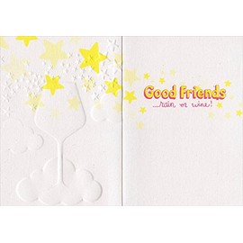 Rainbow Wine Glass - Avanti APress Funny Friendship Card