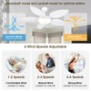 PHORUS 52" Palm Leaf Ceiling Fan with Lights, White Tropical