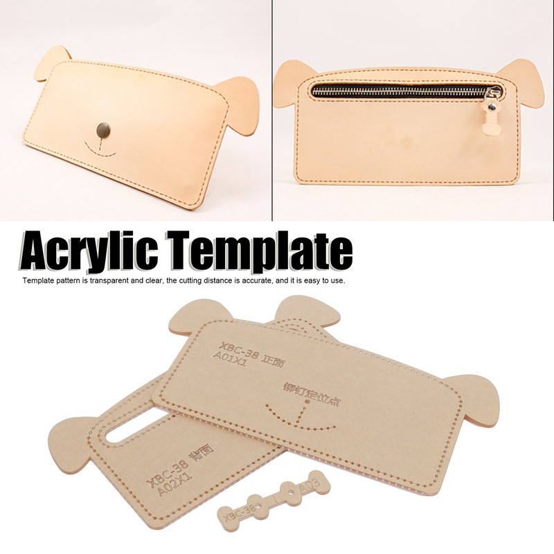 Acrylic Template Durable Transparent Clear DIY Cartoon Pencil Case Stencil