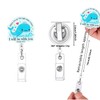 Retractable Funny Badge Reel – Glittery ID Holder with Alligator