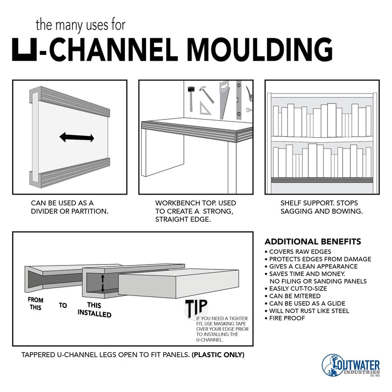 Outwater Plastics White 1/2 Inch Rigid PVC UV Treated d