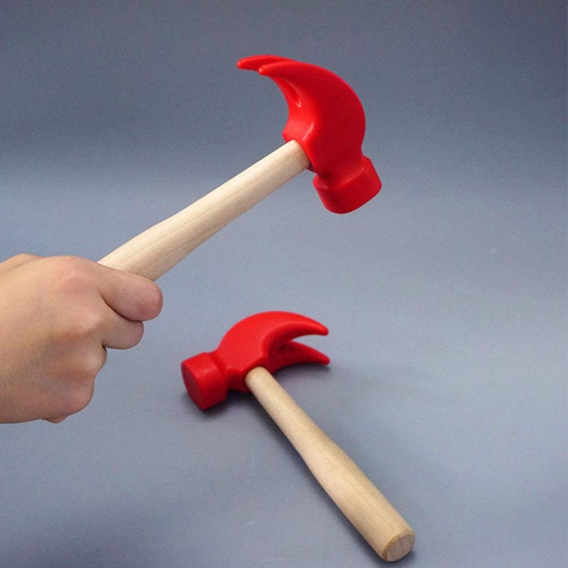 Kisangel 1Pcs Wooden Hammer Mini Simulation Hammer Maintenance Pretend Play