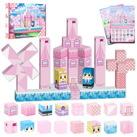 MWQEJVS Magnetic Blocks, 3D Building Toys Set for Kids,Sensory Magnetic Cubes for Montessori Toddler,DIY Blocks Gift for Boys and Girls (88 PC Princess Castle)