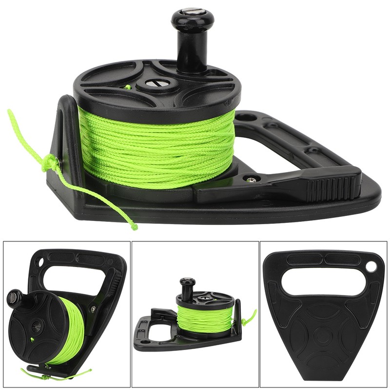 46m Handle Pulley Scuba Spool Reel Cave Wreck Diving Snorkeling
