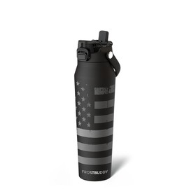 Bottle Buddy | Dual Function lid Water Bottle | Stainless Steel | Double Wall Insulated:_Gunmetal Glory_32
