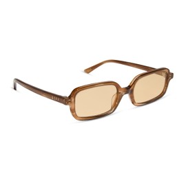 DIFF Aspyn Ovard Elle Oval Sunglasses for Women UV400 Protection, Tortoise + Brown Tint