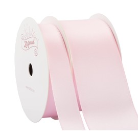 Zofrud 2 Rolls of Lt. Pink Double Faced Satin Ribbon - 20 Yards Total (5/8" and 1-1/2" x 10 Yds) - Ideal for Crafts, Gift Wrapping, and Weddings