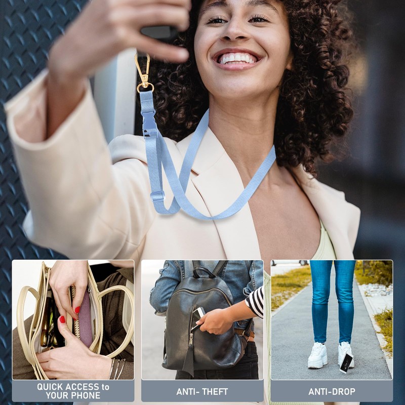 UKON Crossbody Phone Lanyard Strap with Patch Detachable and Adjustable