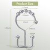 Amazer Shower Curtain Hooks Rings, Rust-Resistant Stainless Steel Double Shower