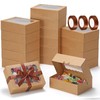 COTOPHER Auto Pop Up Cookie Box with Window 8x6x2.5 Inches