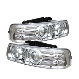 Spyder Auto Chevy Silverado 1500/2500/3500, Chevy Suburban 1500/2500, Chevy Tahoe Chrome Halogen LED Projector Headlight