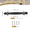PATIKIL 6" Leather Drawer Pulls with Iron Sheet, 2 Pcs