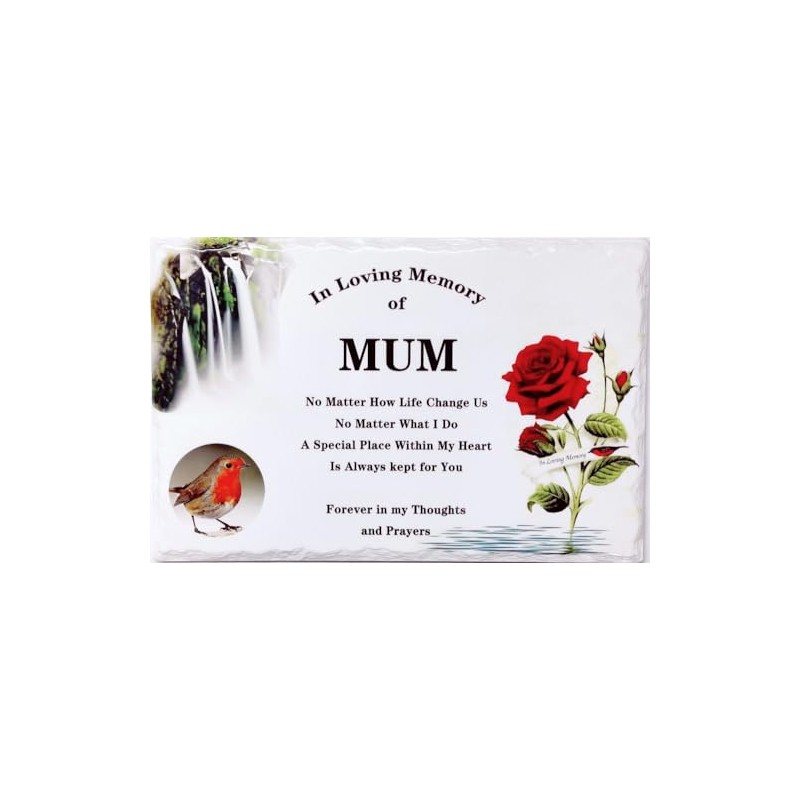 In Memoriam Tile Plaque - In loving memory of MUM