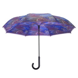 Galleria Reverse Close Stick Umbrella Unicorn Hair Marbling art on both sides.