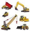 Beistle Construction Equipment Cutouts, 8"-20½", Yellow, Black and Red