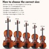 ADM 4/4 Full Size Wood Violin Set for Kids Teens