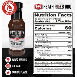 Heath Riles BBQ Competition Barbecue Sauce, Champion Pitmaster Recipe, Bottle 16 oz.