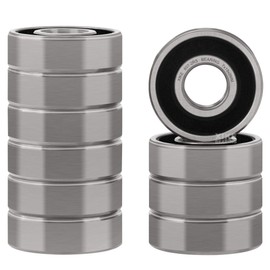XIKE 607-2RS Sealed Ball Bearings 7x19x6mm Bearing Steel｜Pre-Lubricated｜Double Rubber Seals｜607RS Miniature Deep Groove Ball Bearing, Pack of 10.