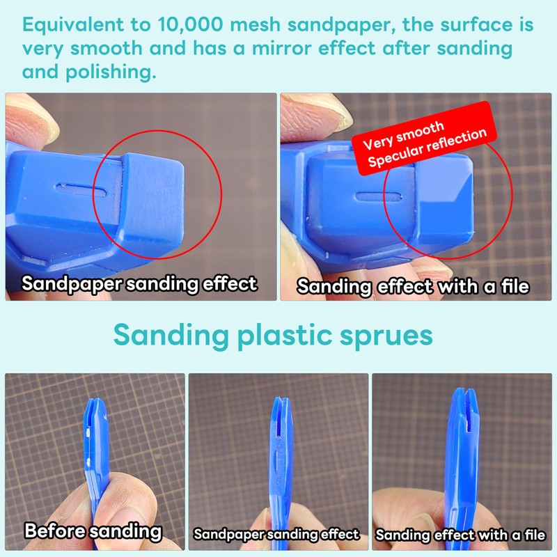 Stedi Glass File for Plastic Model, Dedicated for Gate Processing,