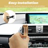 2Pcs Vase Car Vent Clips with Retro C-Shape Wooden Stand,