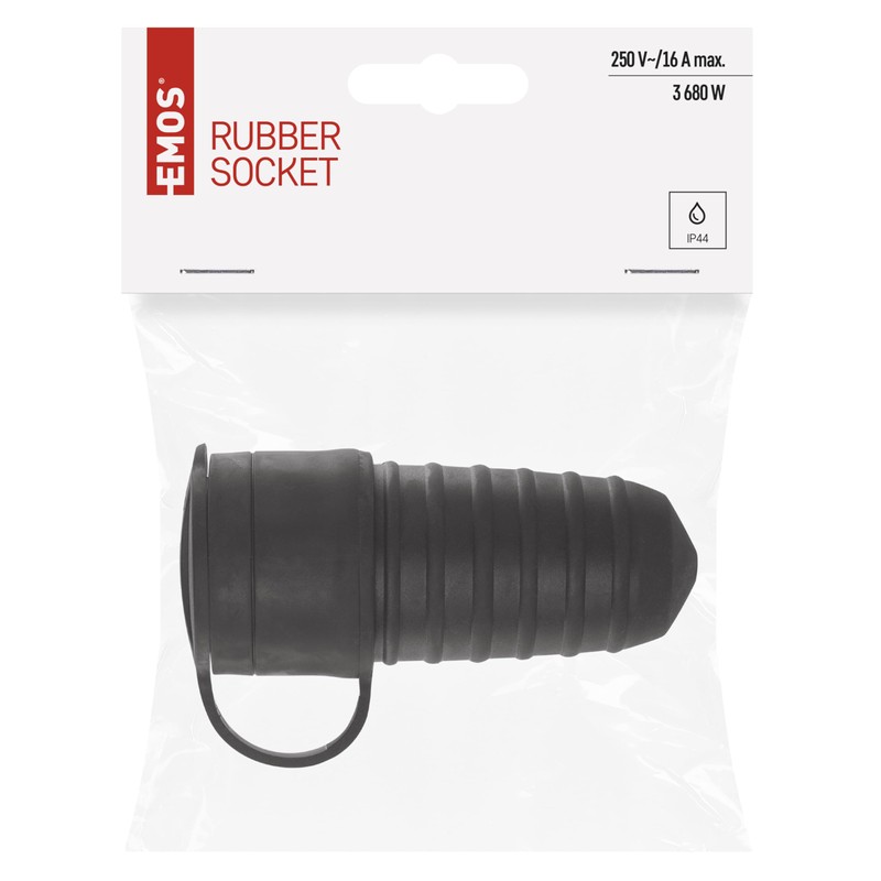 EMOS Protective Contact Rubber Coupling with Protective Cap, IP44 for