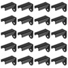 20 Pack 1-1/2" Black Fence Mounting Bracket for Square Rails,
