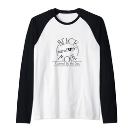 Carmel by the Sea Bare Foot and Beach Mode Raglan Baseball Tee