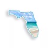 Real Sticky Florida Beach Sticker FL State Ocean Cup laptop