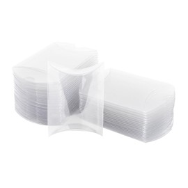 Trintion 50Pcs Pillow Gift Boxes 9x7.1x2.4cm Clear Candy Box Wedding Party Favor Gift Boxes for Wedding Birthday Party