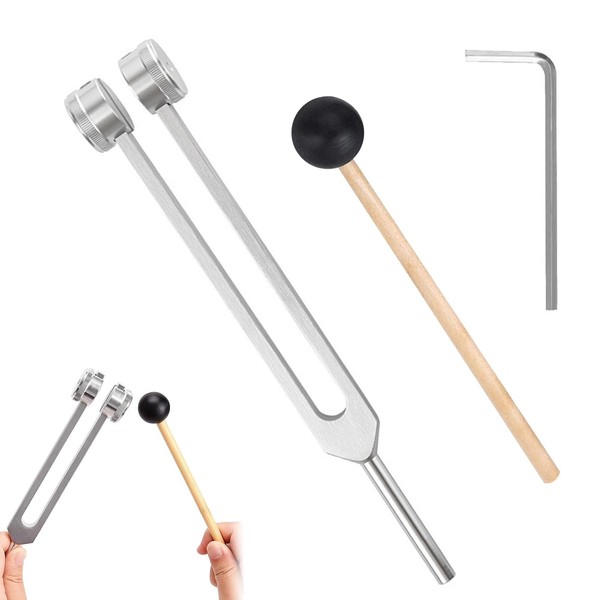 128 Hz Weighted Tuning Fork, Professional Aluminum Alloy Tuning Fork