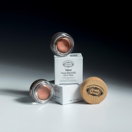 ROSECE - VELVET - 2-in-1 Cream Cheek Blush + Lip Color | Natural Mineral pigmenst | Soft Lips with natural oils and Vitamin E | 100% Plant ingredients, Vegan | Matte Sunset tones | 0,25 fl oz