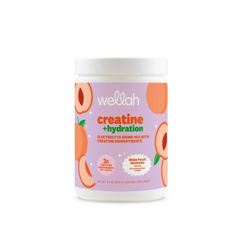 Wellah Creatine + Hydration Supplement, Electrolyte Drink Mix With Creatine