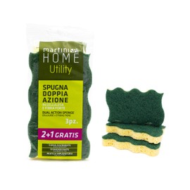 MartiniSPA Home Utility Martini Spa Cellulose Sponge + Fibre Multipack 3 Pieces, Multi-Colour, One