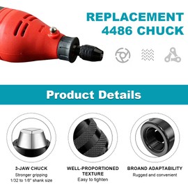 15Pcs Multi Chuck Set, 4485 Brass Collet Metal Nut, Drill Chuck Collet Set, Chuck Collet Kit for Dremel Precision 0.5-3.2MM, Replacement Keyless Quick Change Chuck with Wrench