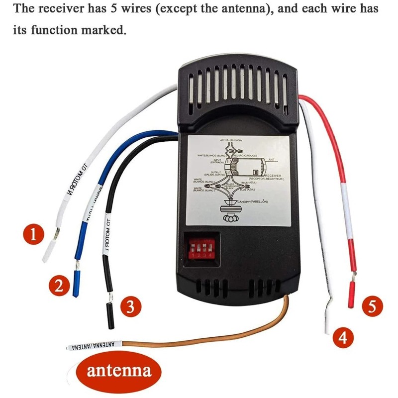 Breeze Bay Universal Ceiling Fan Remote Control and Receiver Kit