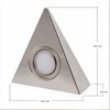 vislux Set of 3 LED Triangular Light Kitchen Light Stainless